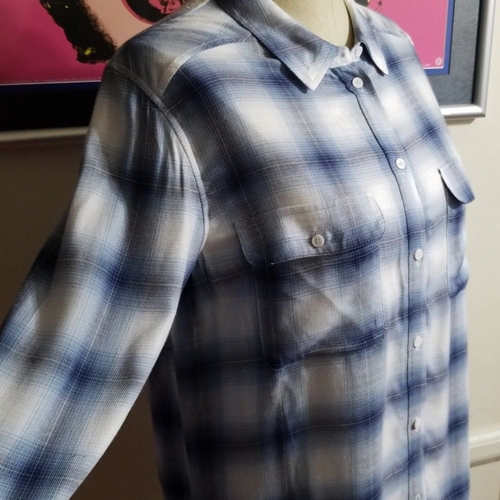 PAIGE FLANNEL LONG BUTTON DOWN SHIRT